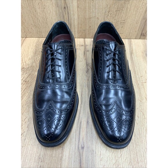 FLORSHEIM Men\'s Shoes Full Brogue Wingtip Oxfords Black Leather Size 10D main image 12